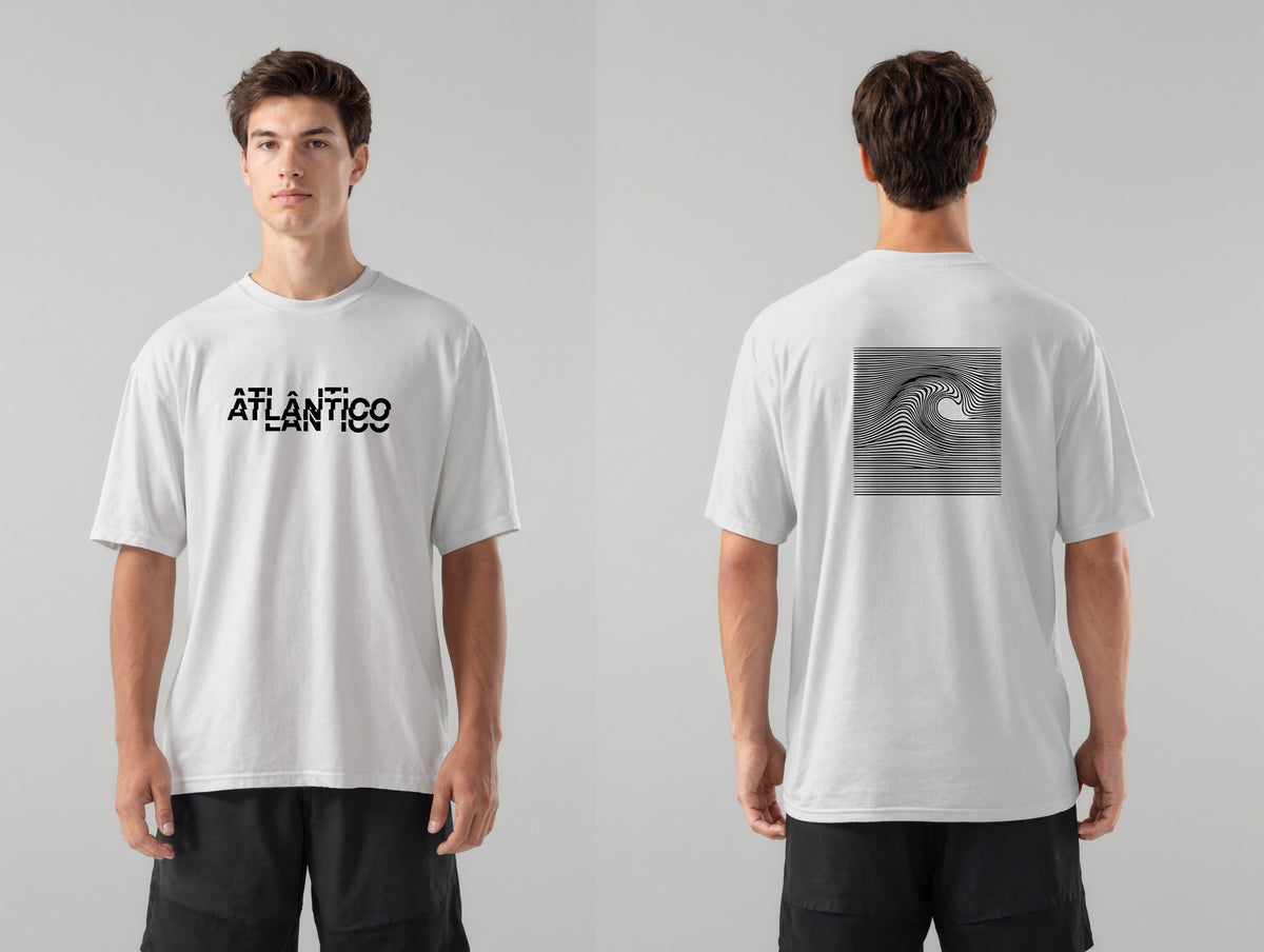 Atlântico Geometric Wave Oversized T-Shirt