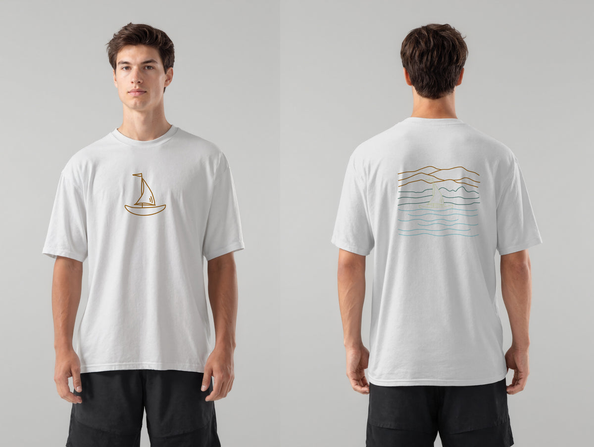 Little Boat. Drawing T-shirt