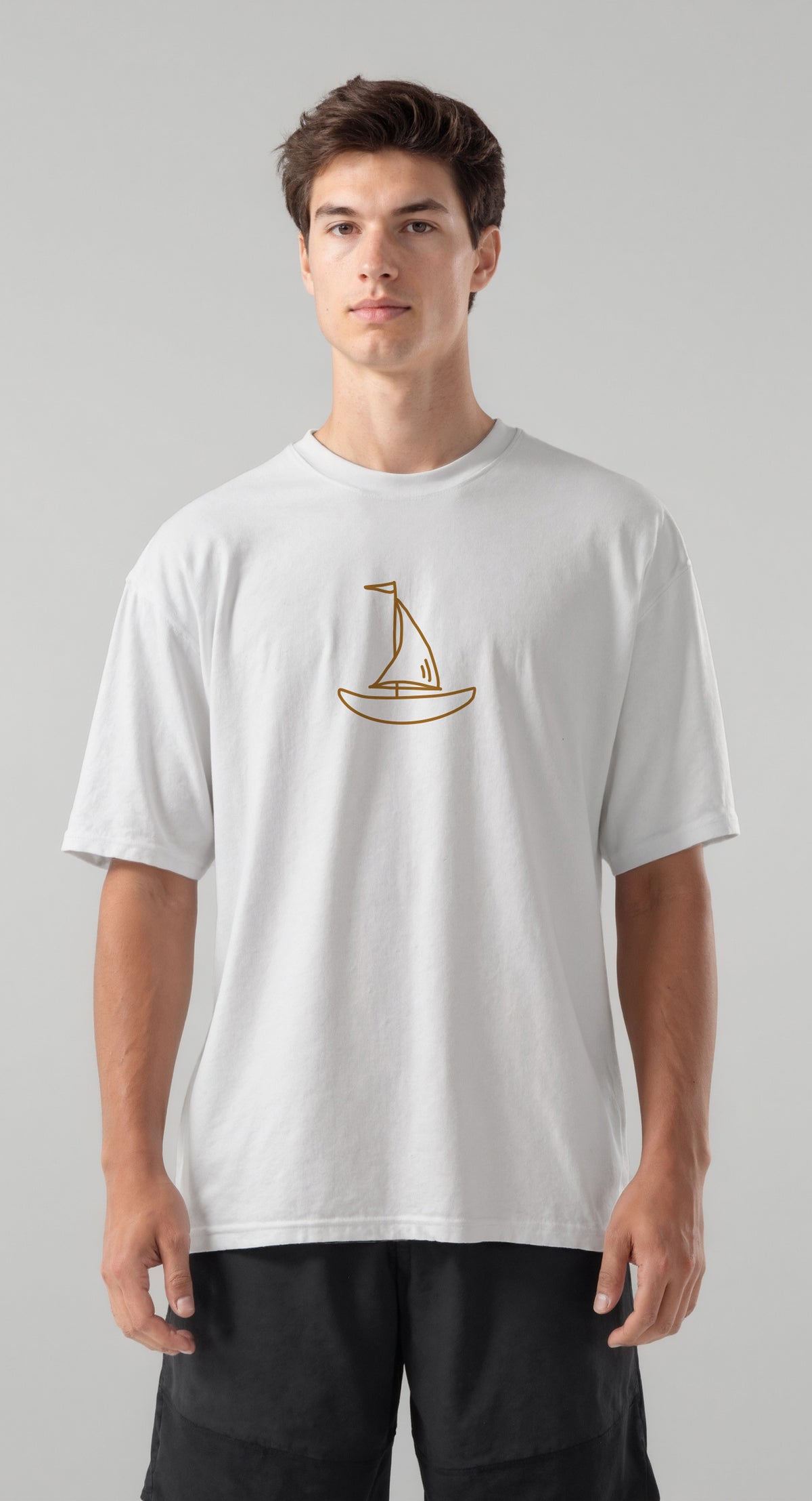 Little Boat. Drawing T-shirt