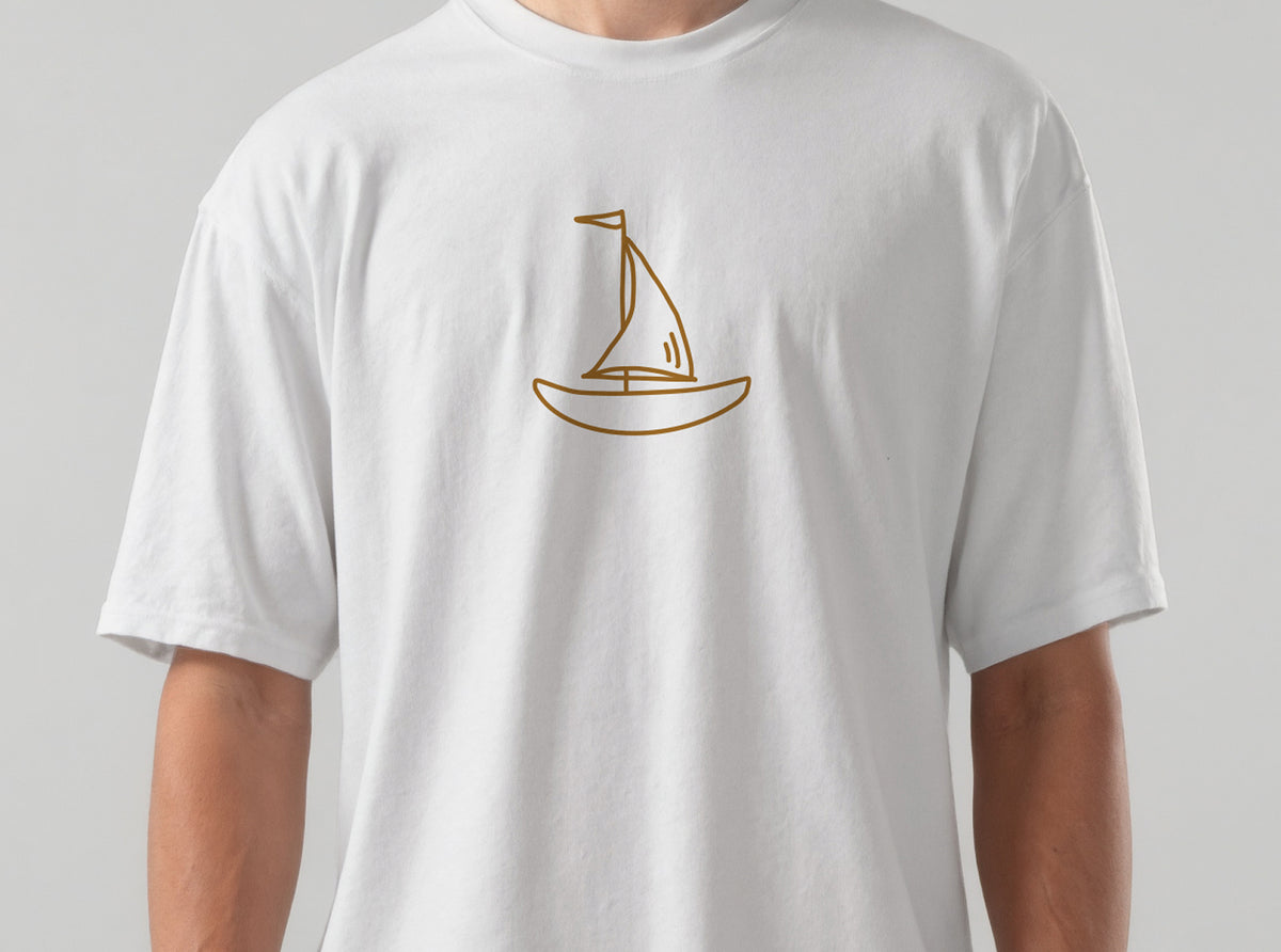 Little Boat. Drawing T-shirt