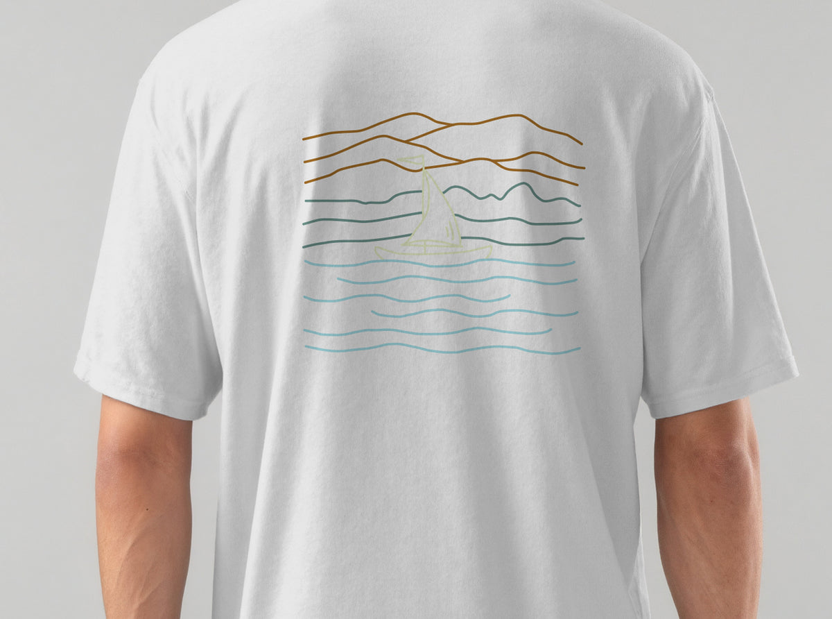 Little Boat. Drawing T-shirt