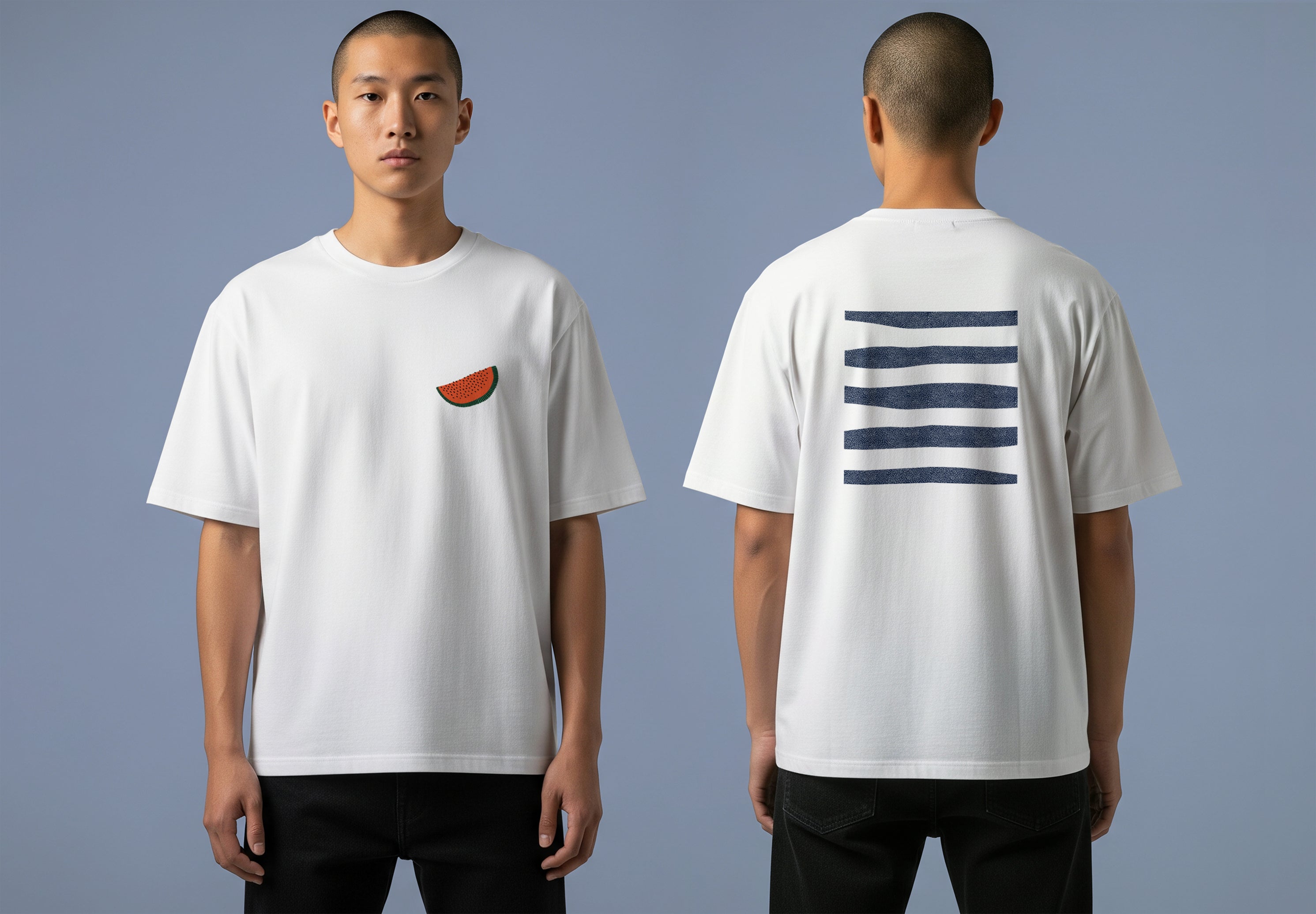 Watermelon & Stripes Graphic T-Shirt